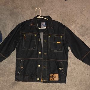 A platinum fubu Ali Jean jacket.